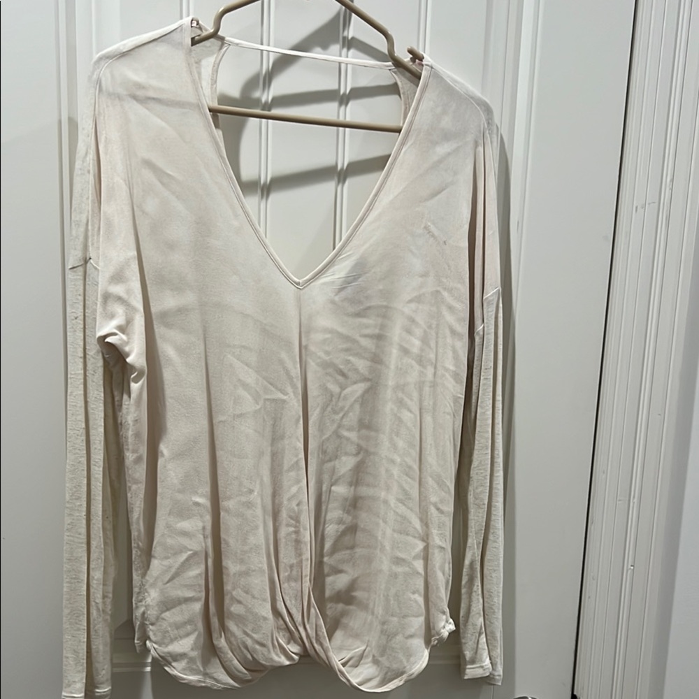 Chic Cream Long Sleeve Top